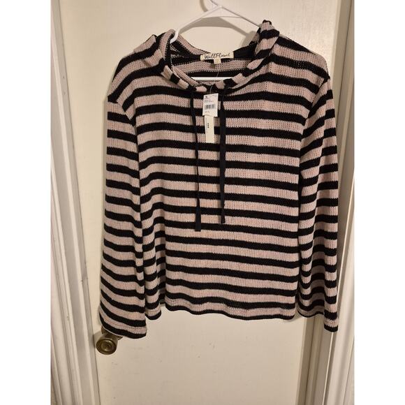 Wildflower Striped Buttersoft Sweater with Hood-Size L-NWT - Picture 1 of 9